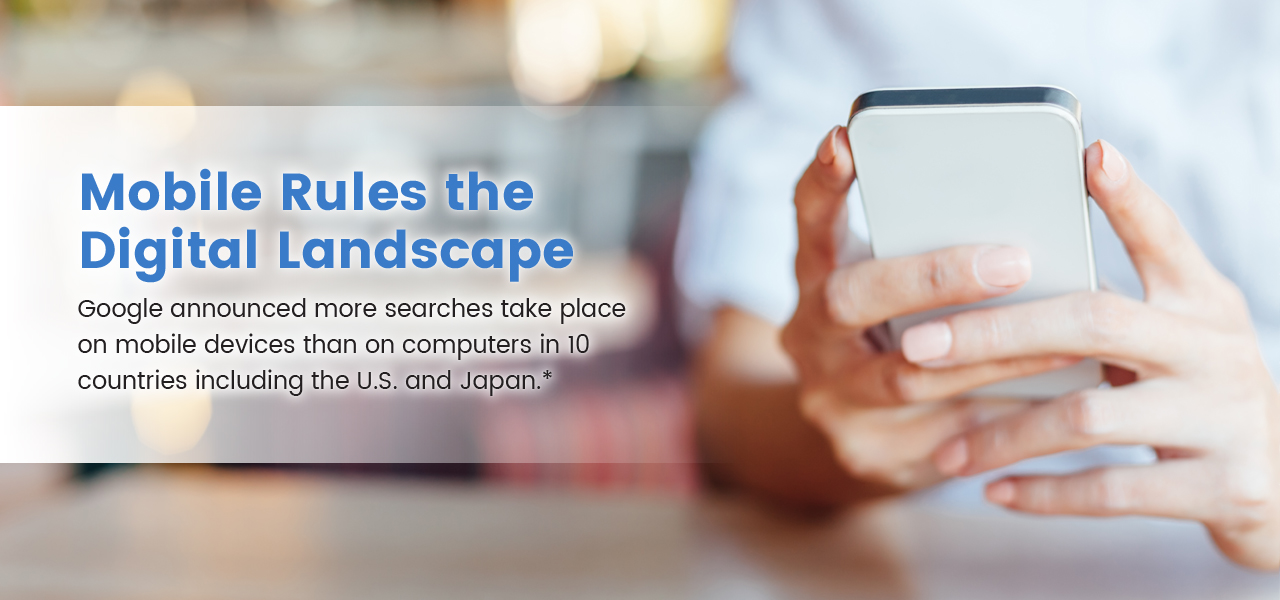 Web Banner Banner stating that web rules the digital landscape